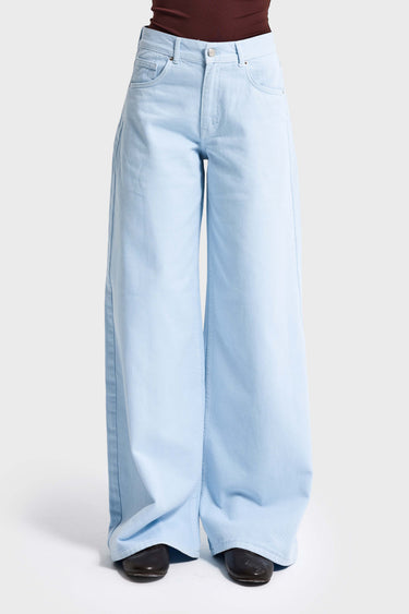 ELENA PALAZZO MID RISE JEANS- AQUA