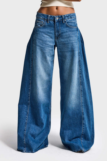 WIDE MID RISE JEANS