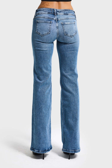FLARE LOW RISE JEANS
