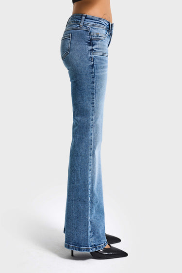 FLARE LOW RISE JEANS