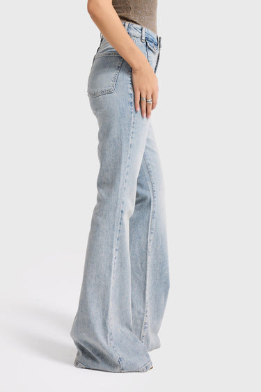FLARE HIGH RISE JEANS - SKY