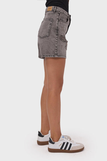 MINI DENIM SHORT - SLATE