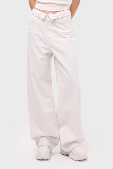 STRAIGHT LOW RISE JEANS - SNOW