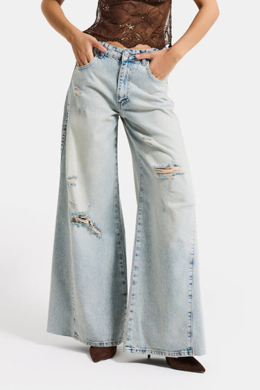 PALAZZO MID RISE JEANS