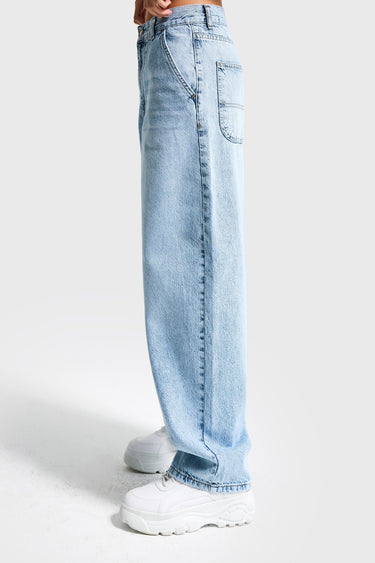 NORA SKATER MID RISE JEANS - SKY