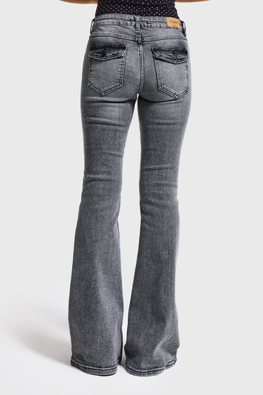 OLIVIA MID RISE FLARE - ASH