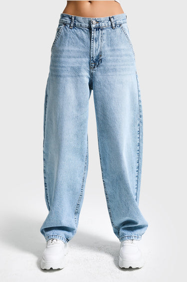 NORA SKATER MID RISE JEANS - SKY