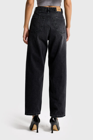 JUNE RELAXED MID RISE JEANS - SOFT BLACK