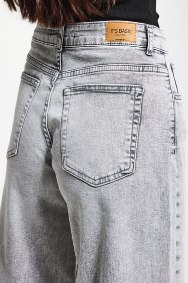 Palazzo High Rise Jeans - Ash