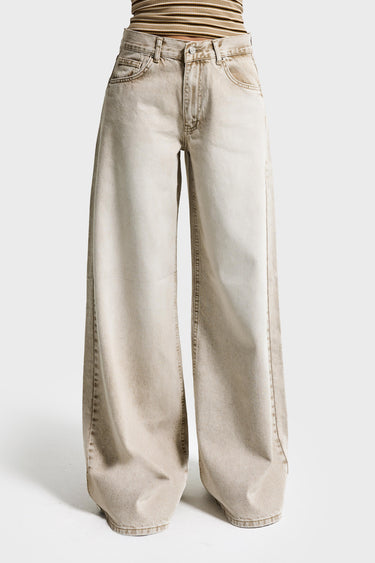ELENA PALAZZO MID RISE JEANS - OAT