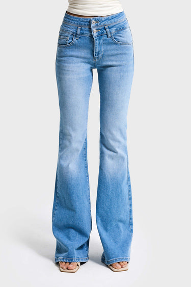 FLARE MID RISE JEANS