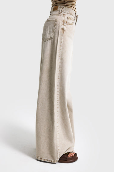 ELENA PALAZZO MID RISE JEANS - OAT