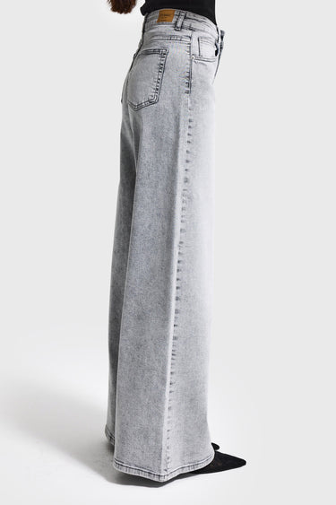 Palazzo High Rise Jeans - Ash