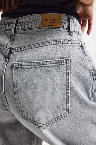 BARREL BALLOON MID RISE JEANS - ASH