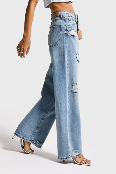 BAGGY MID RISE JEANS