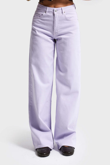 PALAZZO MID RISE JEANS - LILAC