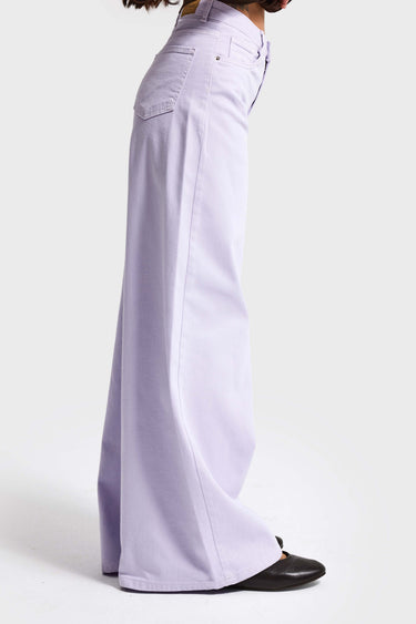 PALAZZO MID RISE JEANS - LILAC