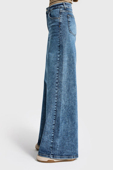 PALAZZO HIGH RISE JEANS - AZURE