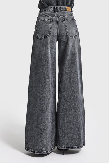 ELENA PALAZZO MID RISE JEANS - GRAY