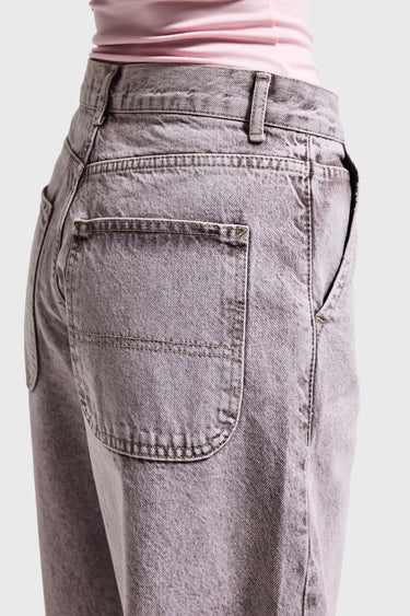 NORA Skater Mid Rise Jeans - Light Gray