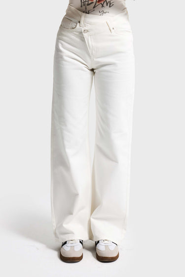 STRAIGHT HIGH RISE JEANS - OFF WHITE