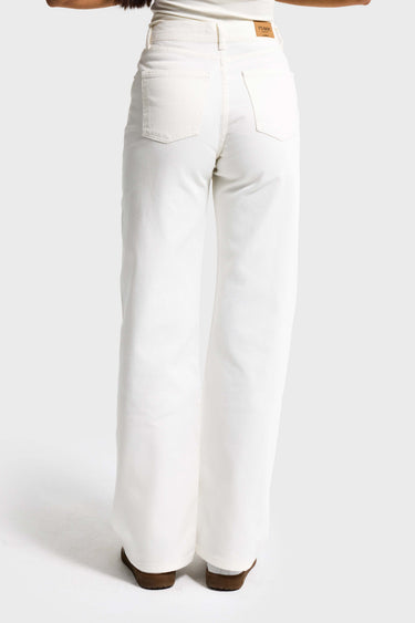 STRAIGHT HIGH RISE JEANS - OFF WHITE