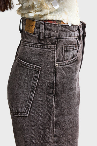 EMMA STRAIGHT MID RISE JEANS - Stone