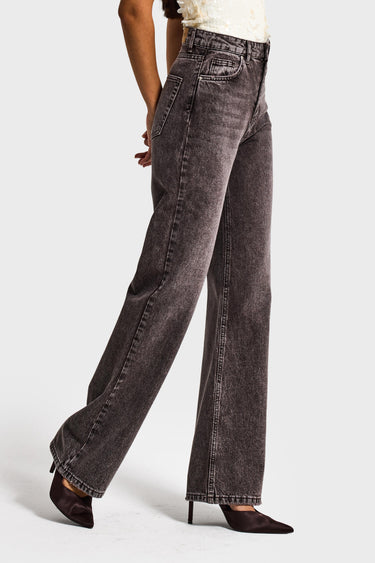 EMMA STRAIGHT MID RISE JEANS - Stone