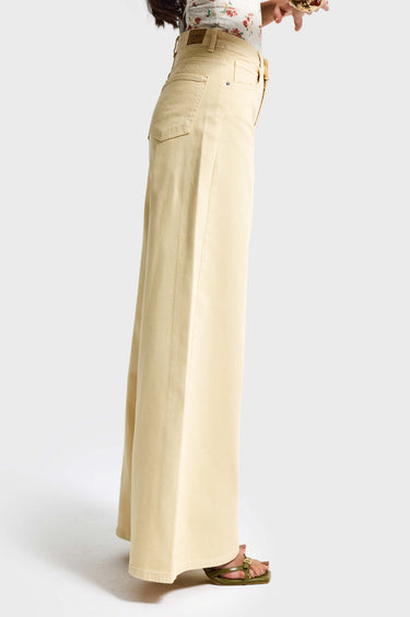 PALAZZO MID RISE JEANS - PEACH