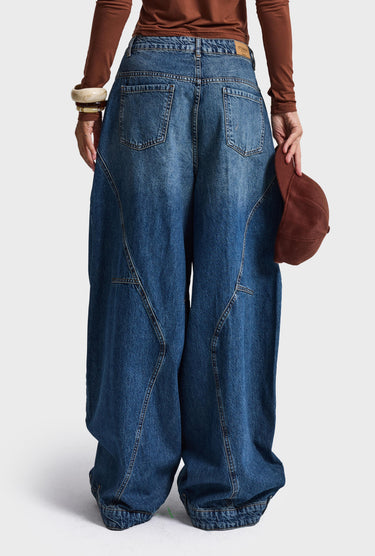 CROSS BARREL LOW RISE JEANS