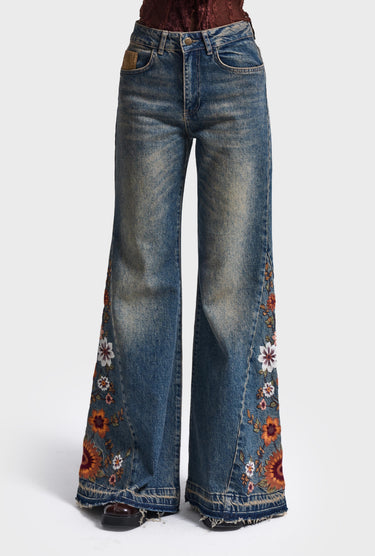 FLARE MID RISE JEANS