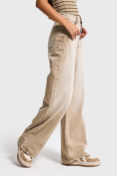 OLEA WIDE HIGH RISE JEANS - OAT
