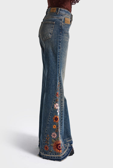 FLARE MID RISE JEANS