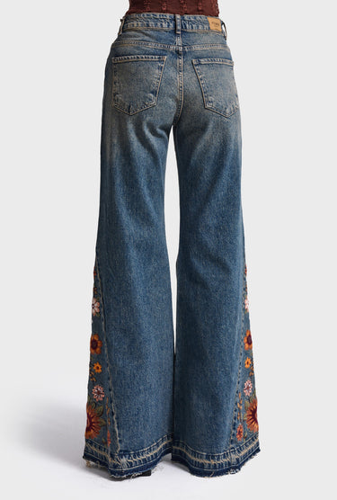 FLARE MID RISE JEANS