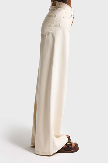 ELENA PALAZZO MID RISE JEANS  - IVORY