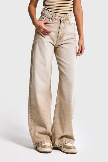 OLEA WIDE HIGH RISE JEANS - OAT