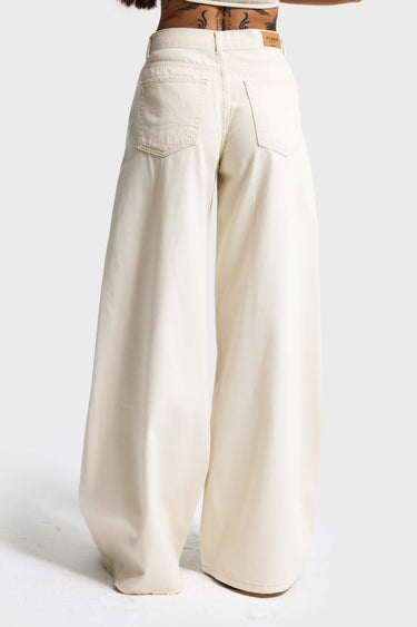 ELENA PALAZZO MID RISE JEANS  - IVORY