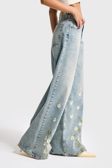 PALAZZO MID RISE JEANS