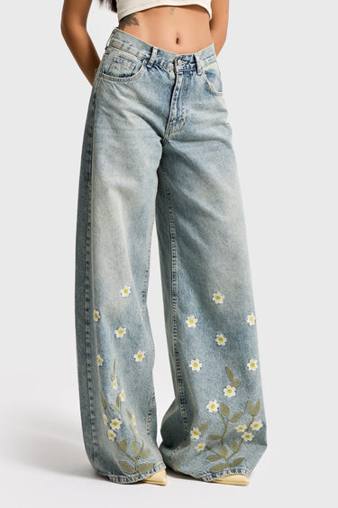 PALAZZO MID RISE JEANS