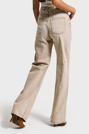EMMA STRAIGHT MID RISE JEANS -  OAT