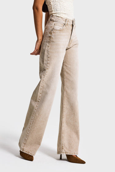 EMMA STRAIGHT MID RISE JEANS -  OAT