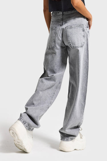Skater Mid Rise Jeans - Light Gray