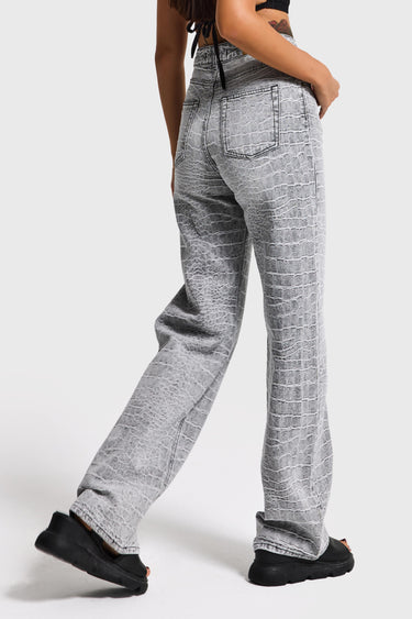 STRAIGHT MID RISE JEANS