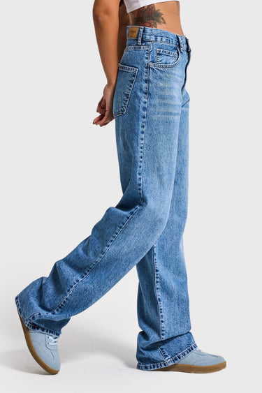 SOFIA Loose High Rise Jeans - Royal Blue