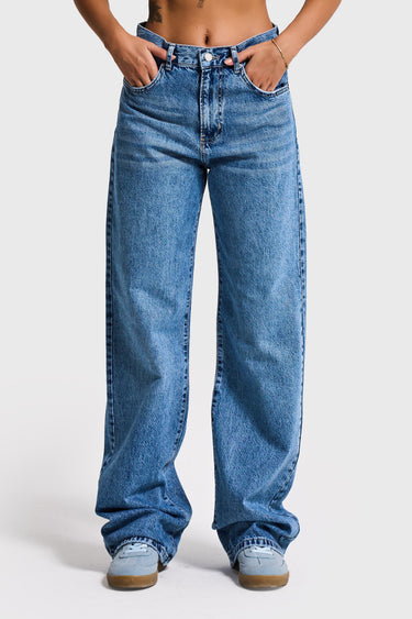 SOFIA Loose High Rise Jeans - Royal Blue