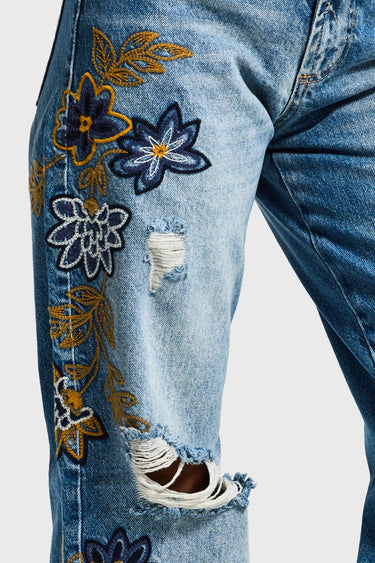 LOOSE MID RISE JEANS