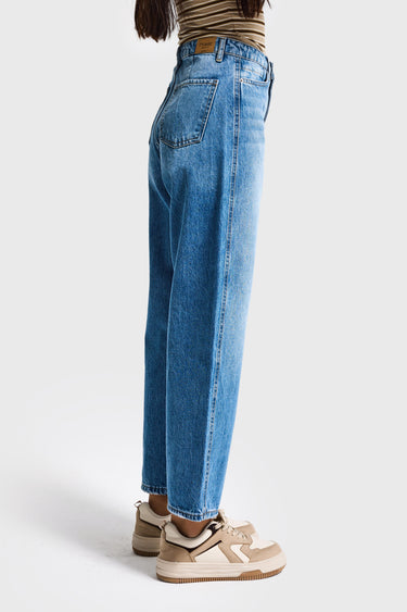 June Relaxed Mid Rise Jeans - NAVY