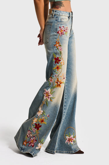 FLARE MID RISE JEANS