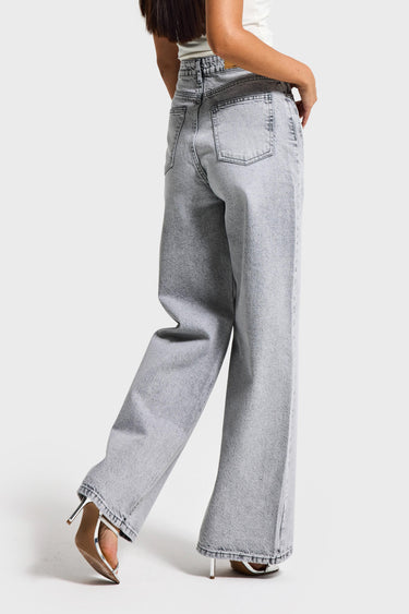 OLEA WIDE HIGH RISE JEANS - GRAY