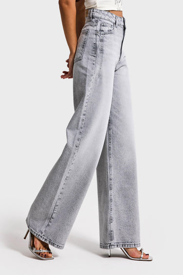 OLEA WIDE HIGH RISE JEANS - GRAY